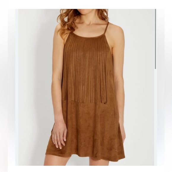 Maurices Dresses & Skirts - Maurice’s - Adorable Brown Suede Fringe Dress!